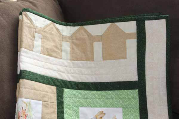 Baby Crib Quilt - Finished Fence Rail Section