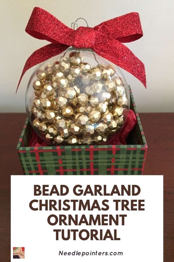 Bead Garland Christmas Tree Ornament - pin