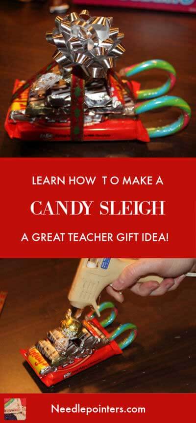 Learn how to make a candy sleigh. | Needlepointers.com