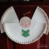 Christmas Kids Craft: Paper Plate Angel - Our Potluck Family