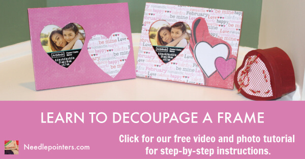 Decoupage Frame with Scrapbook Paper