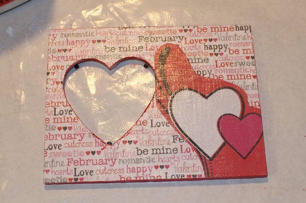 Decoupage Frame with Scrapbook Paper