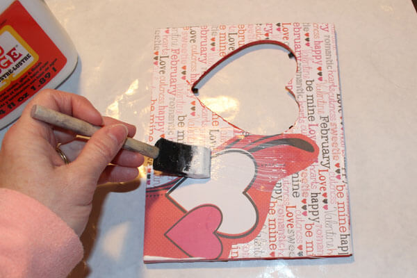 Decoupage Frame with Scrapbook Paper