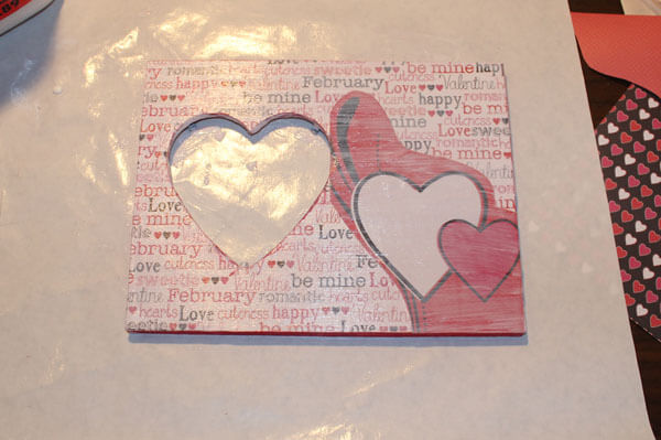 Decoupage Frame with Scrapbook Paper