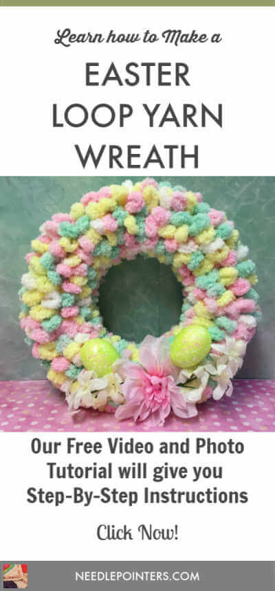 Easter Loop Yarn Wreath Tutorial Pin