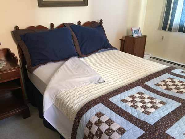 Easy and Soft Crocheted Blanket on Bed view 2