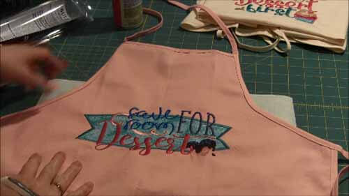 How To Machine Embroider On An Apron