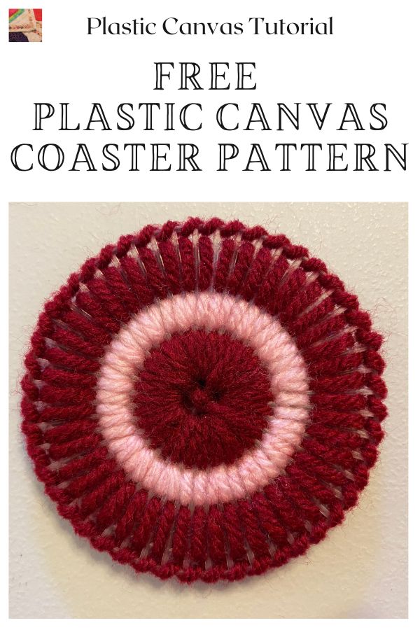 Free Plastic Canvas Coaster Pattern 1 pin