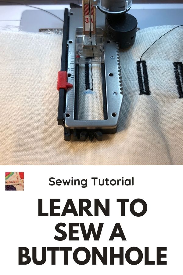 How to sew a buttonhole tutorial - pin