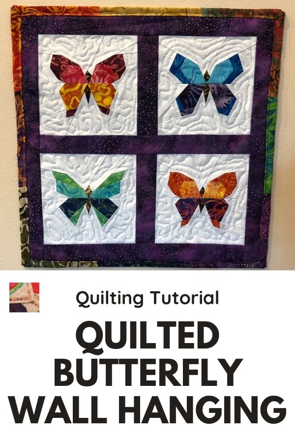 Quilted Butterfly Wall Art - pin