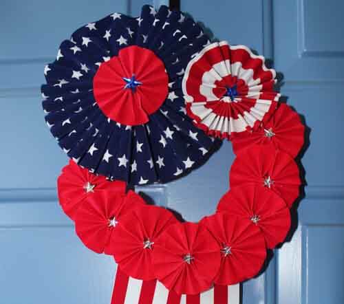 Patriotic Wreath - Finished Close Up