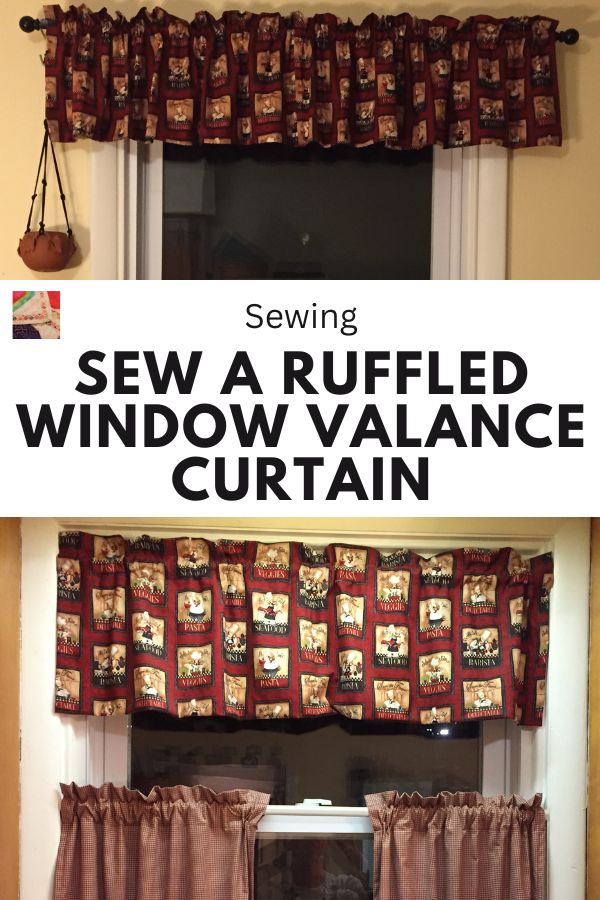 How to Sew a Valance Curtain - pin