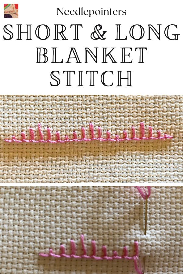 Short and Long Blanket Stitch - pin