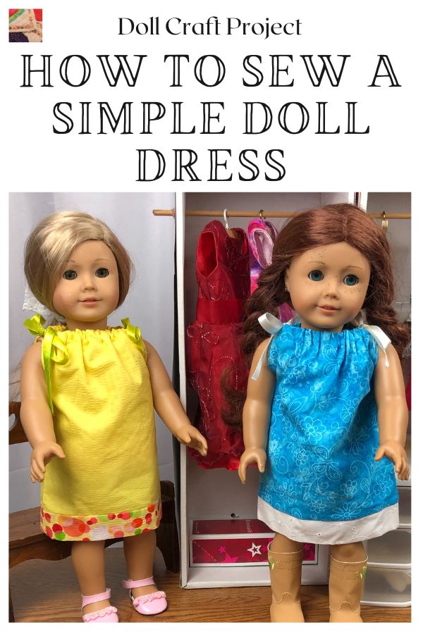 Simple Doll Dress Pattern - pin