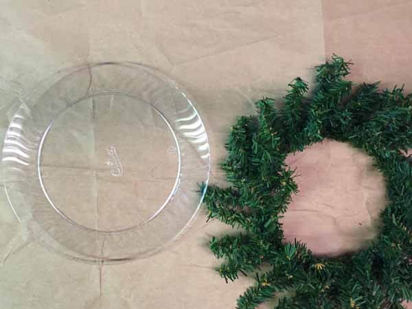 Snow Covered Winter Wreath Tutorial - Plate and Wreath