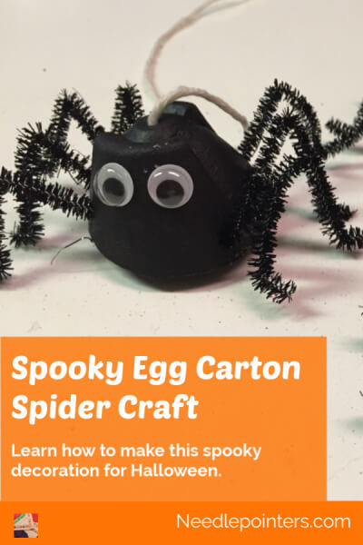 Spooky Egg Carton Spiders - pin