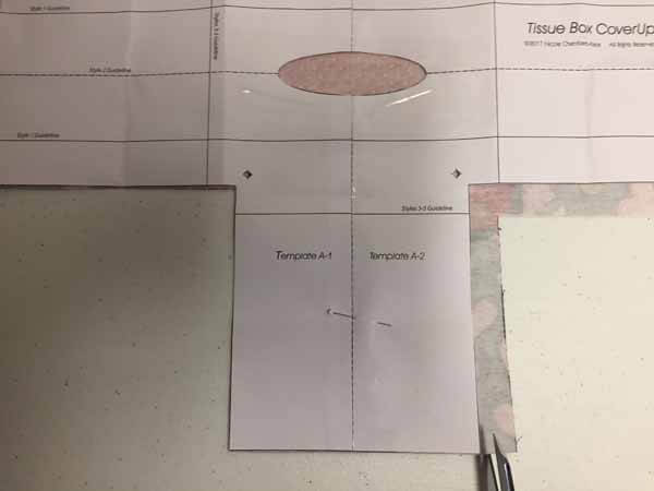 Valentines Tissue Box Cover Cutting Around Template