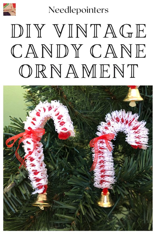 Vintage Candy Cane Ornament DIY - pin