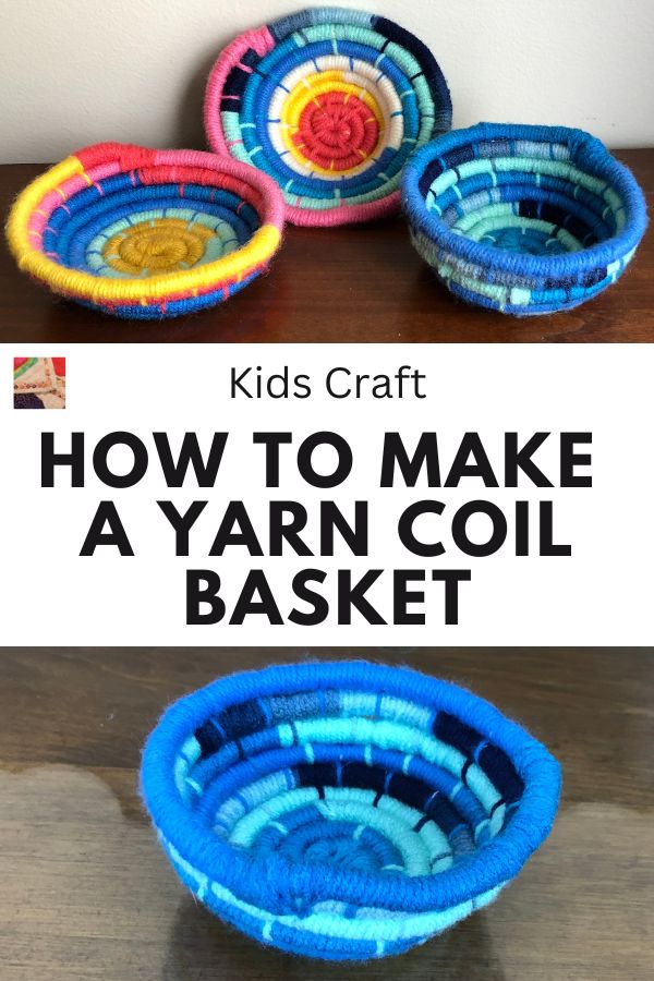 Yarn Coil Baskets Tutorial - pin
