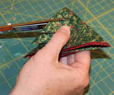 Fabric Snowflake - Cutting third strip