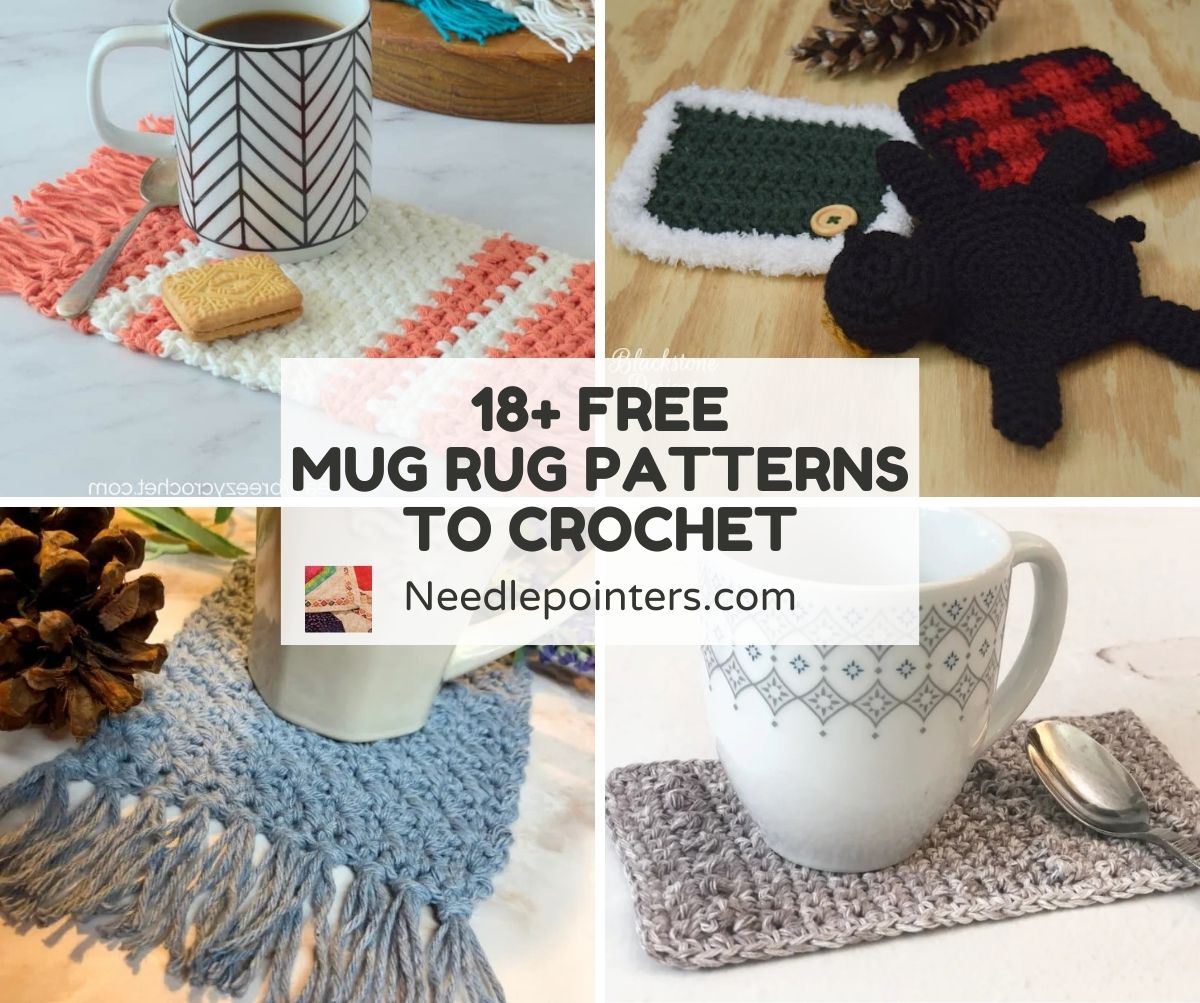 18+ Free Mug Rug Patterns to Crochet | Needlepointers.com