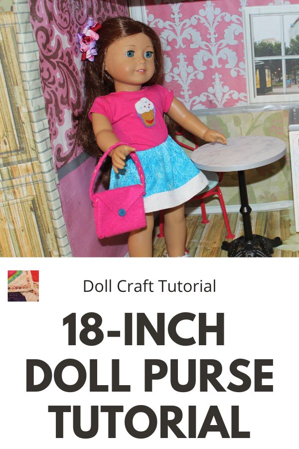 18 inch doll purse tutorial - pin