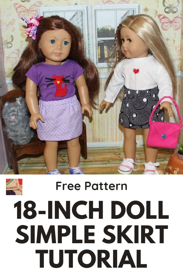 Simplest Doll Skirt Tutorial Ever for 18-Inch Doll