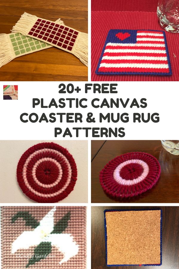 20+ Free Plastic Canvas Coaster and Mug Rug Patterns