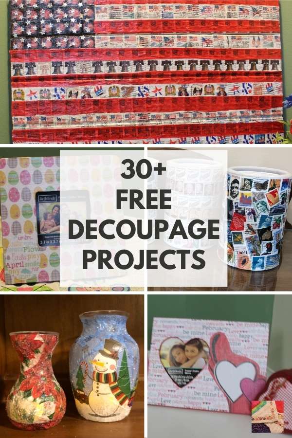 Over 30 Free Modern Mod Podge Decoupage Ideas and Projects