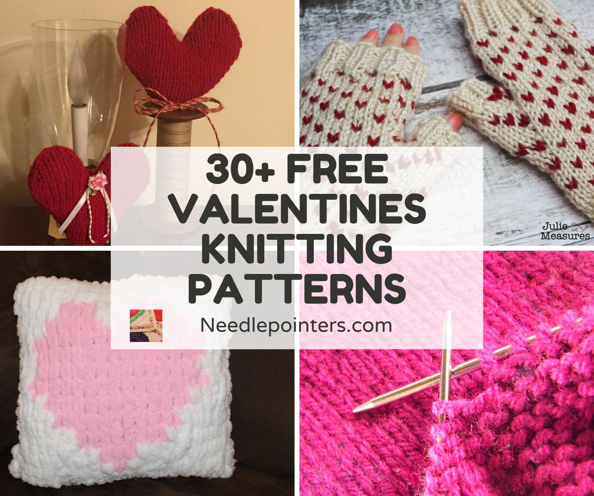 30 Totally Free Valentine Knitting Patterns Needlepointers