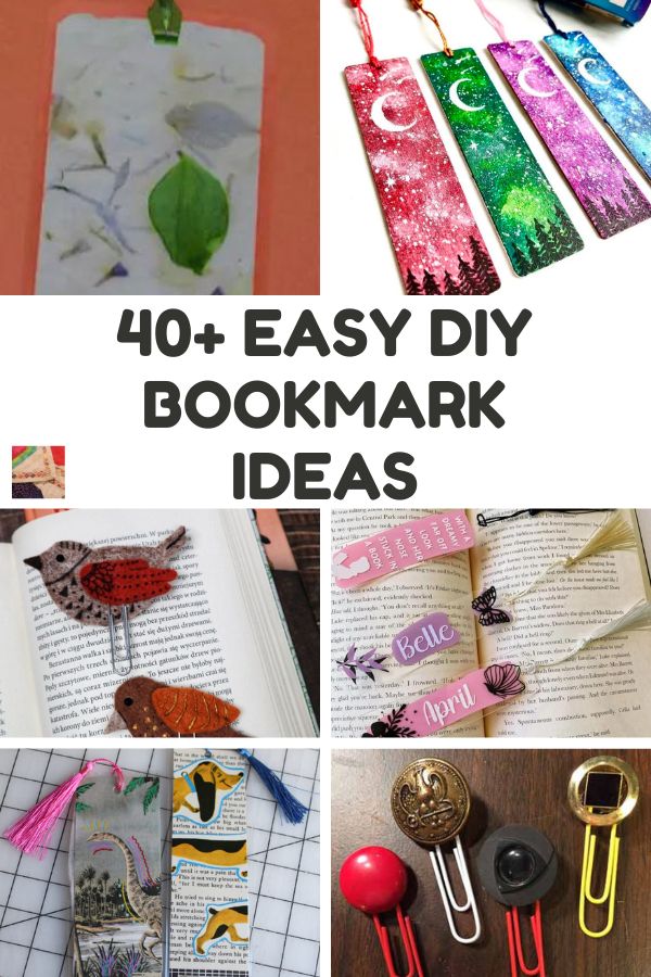 40+ Easy Fun DIY Bookmark Ideas for Adults and Teens