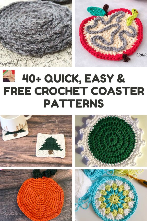 40+ Quick and Easy Free Crochet Coaster Patterns
