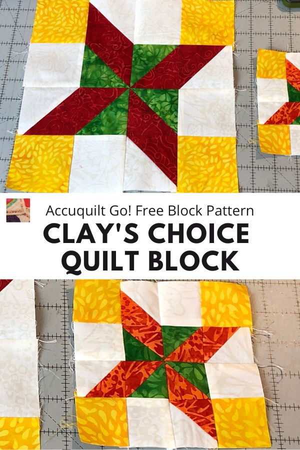 How To Make A Clay s Choice Block With Accuquilt Go Qube Needlepointers