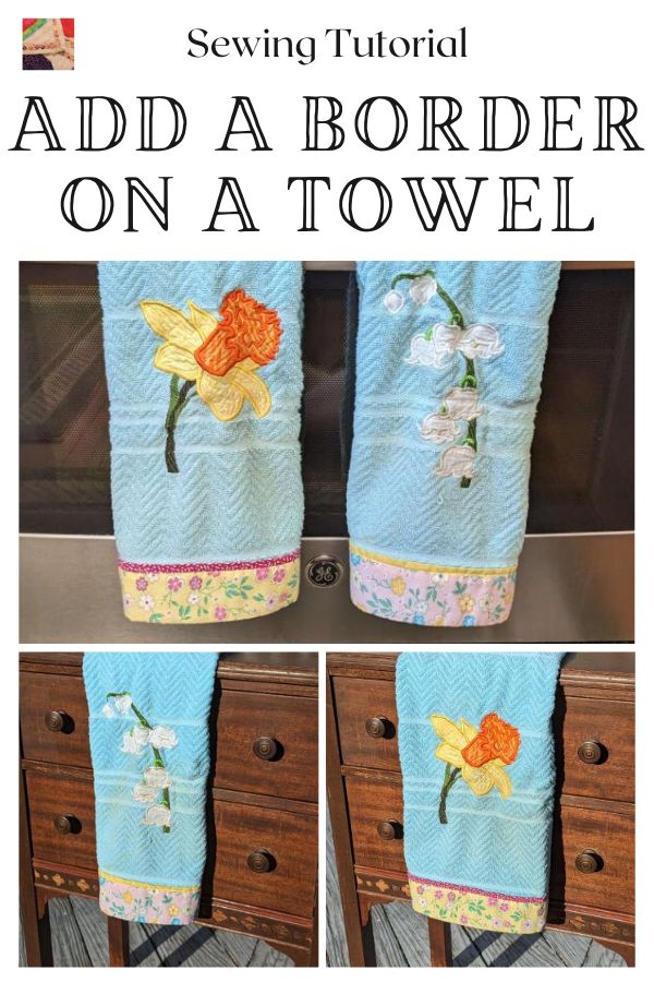 Simple Border Hand Towel Set Of 2