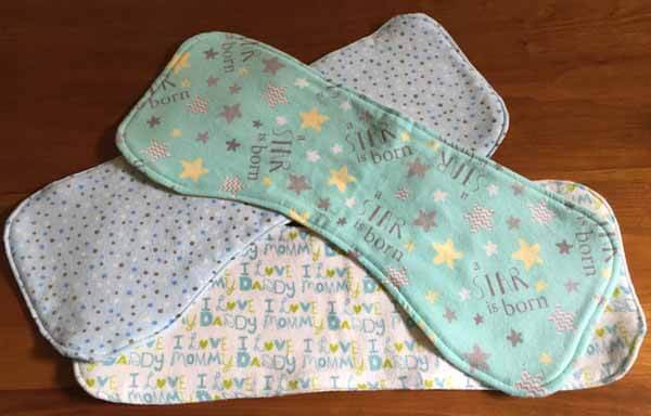 Baby Burp Cloth Tutorial Finished Open