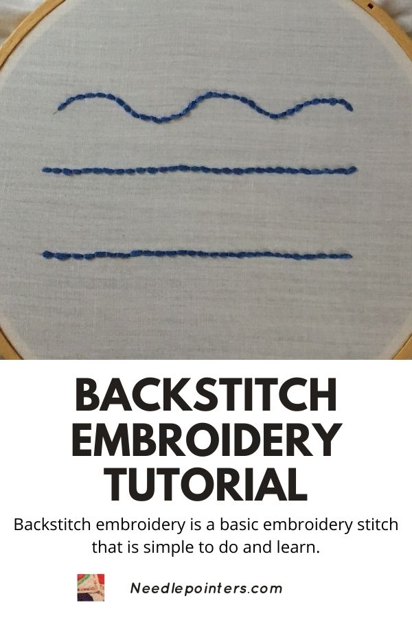 Backstitch Embroidery Tutorial - pin