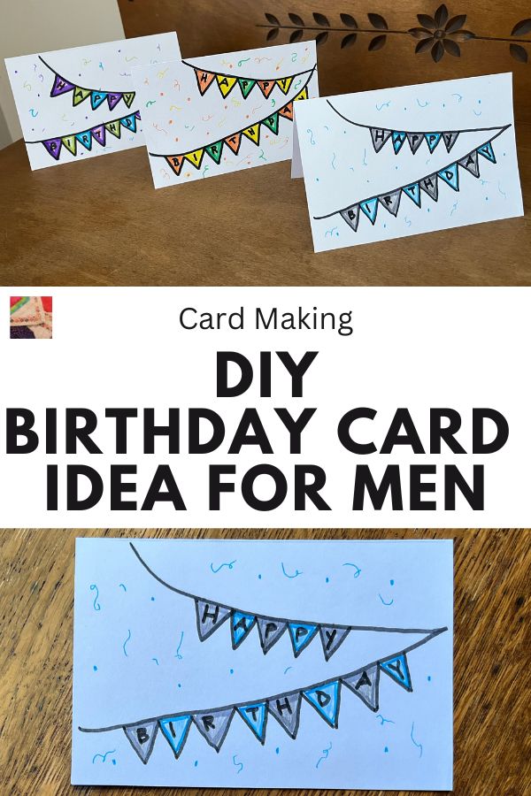 Banner Birthday Card - pin