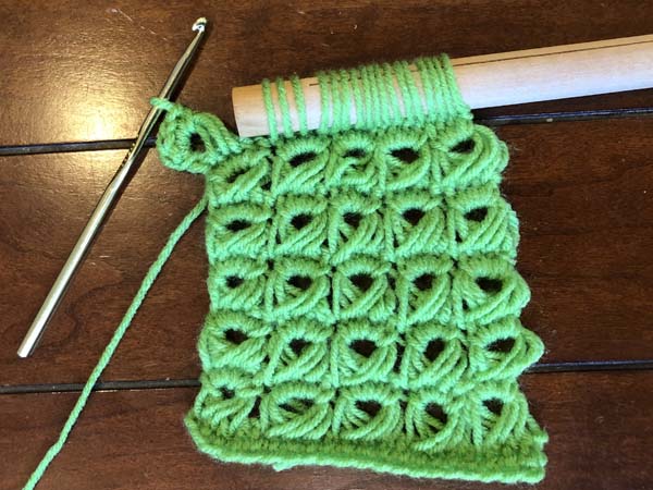 Broomstick Lace Crochet Sample