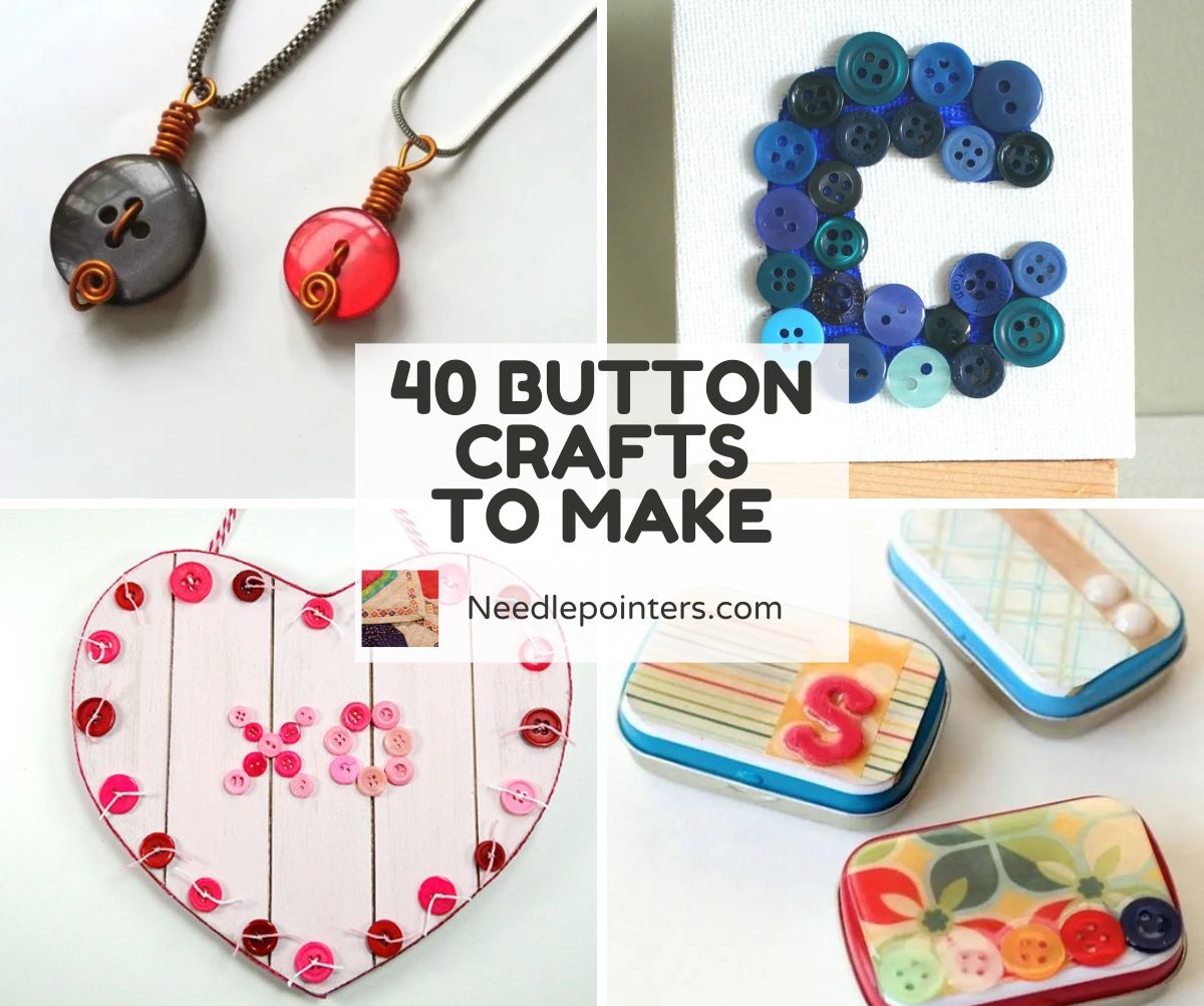 making crafts with buttons