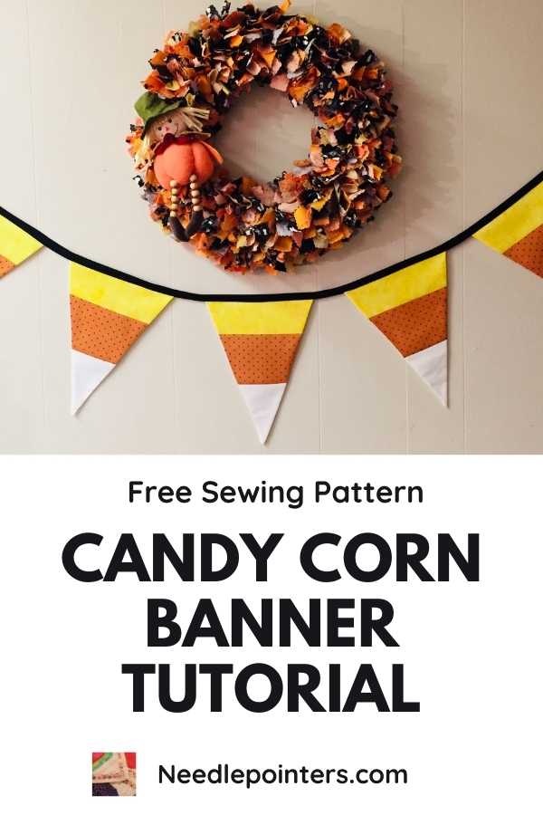 DIY Candy Corn Banner Pattern & Tutorial - pin