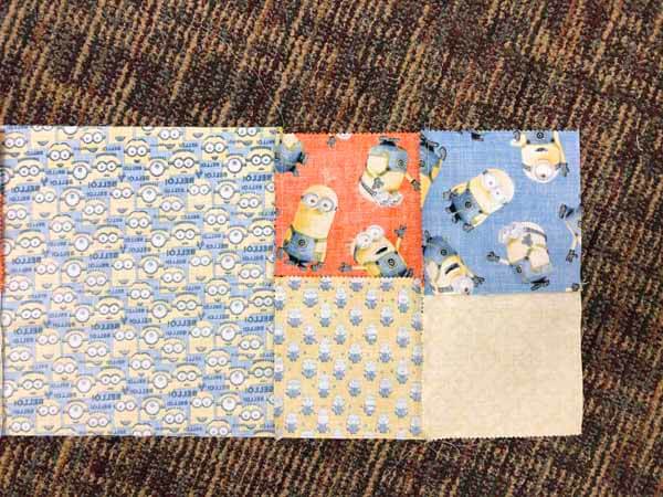 Charm Pack Quilt Pattern - Back Finished Row