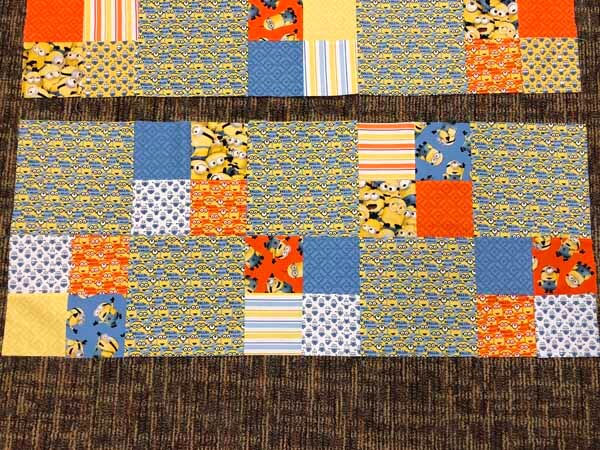 Charm Pack Quilt Pattern - Rows Sewn Together