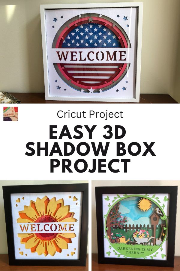 Cricut 3D Shadow Box Project - pin