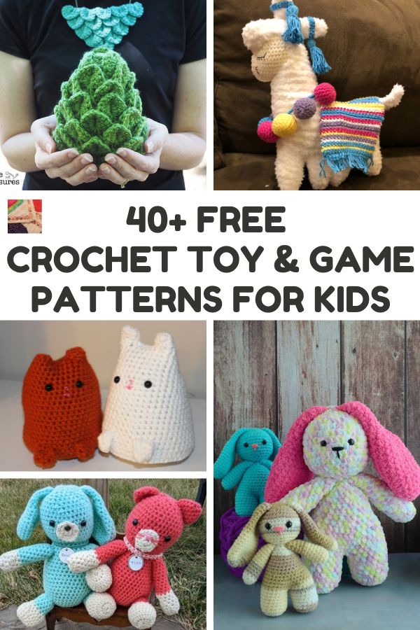 40+ Free Crochet Game and Toys Patterns for Kids