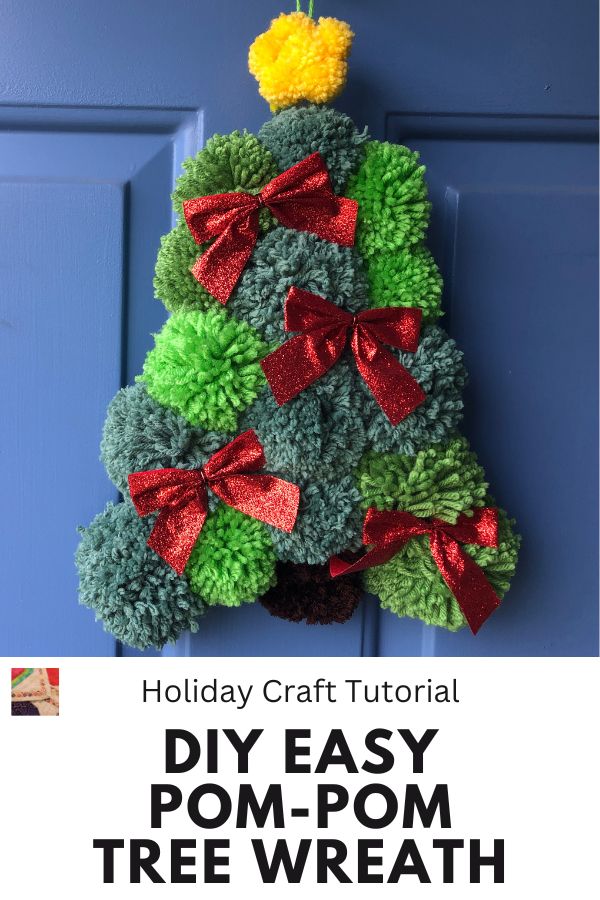 How to make a Pom-pom Tree Wreath