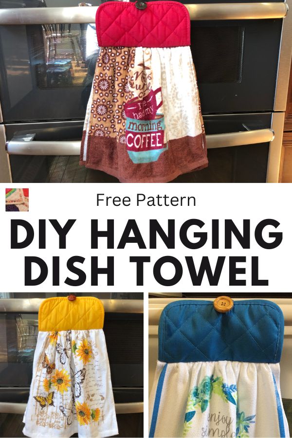 DIY Hanging Dish Towel Tutorial - pin