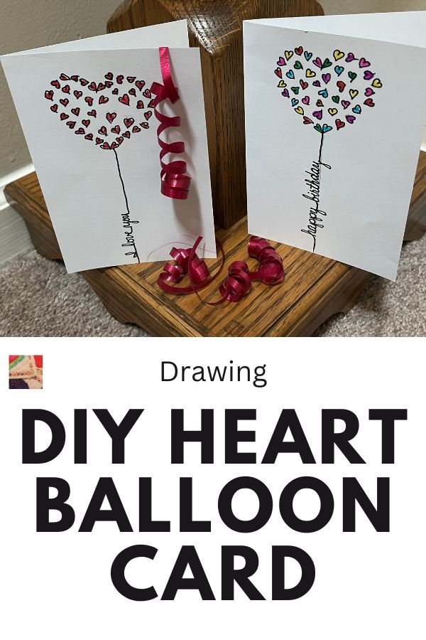 DIY Heart Balloon Card Pin