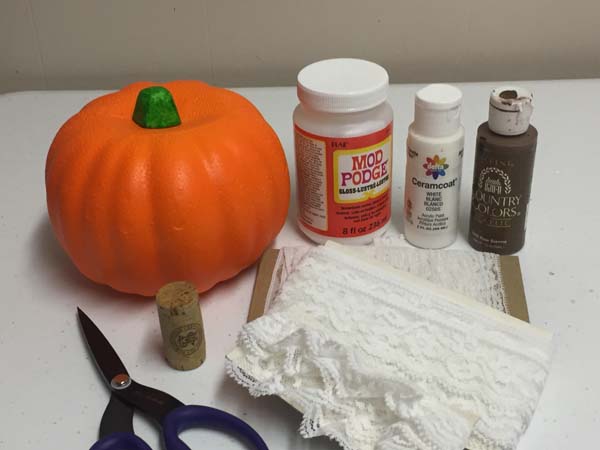 DIY White Lace Pumpkin Decoration | Needlepointers.com