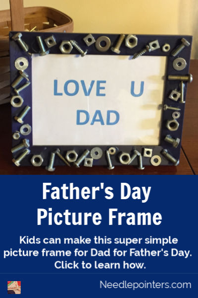 Father's Day Nuts and Bolts Picture Frame - pin