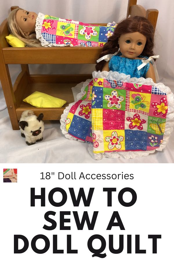 Doll Bed Quilt - pin